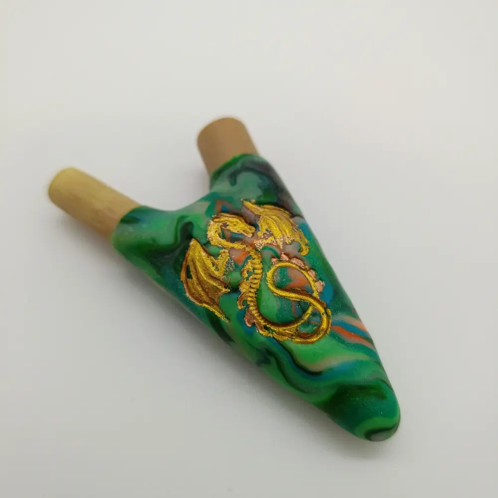  Трубка для Рапе Куріпі "Неоновий Дракон" 